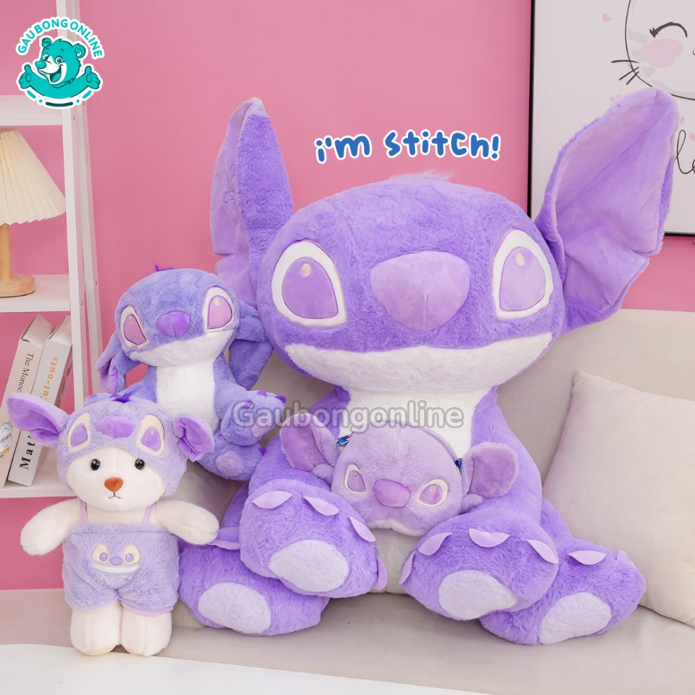 Gấu bông Stitch màu tím mộng mơ