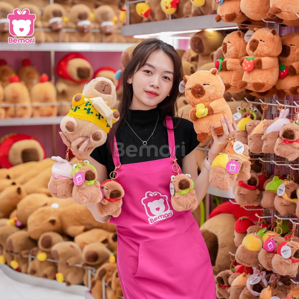 Móc khóa Capybara nhỏ xinh, lung linh một góc Bemori