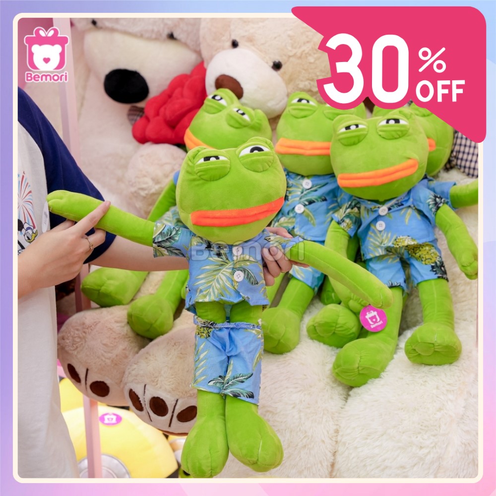 Bemori Sale Up To 70% - Ếch Pepe áo Hawaii cute phô mai que