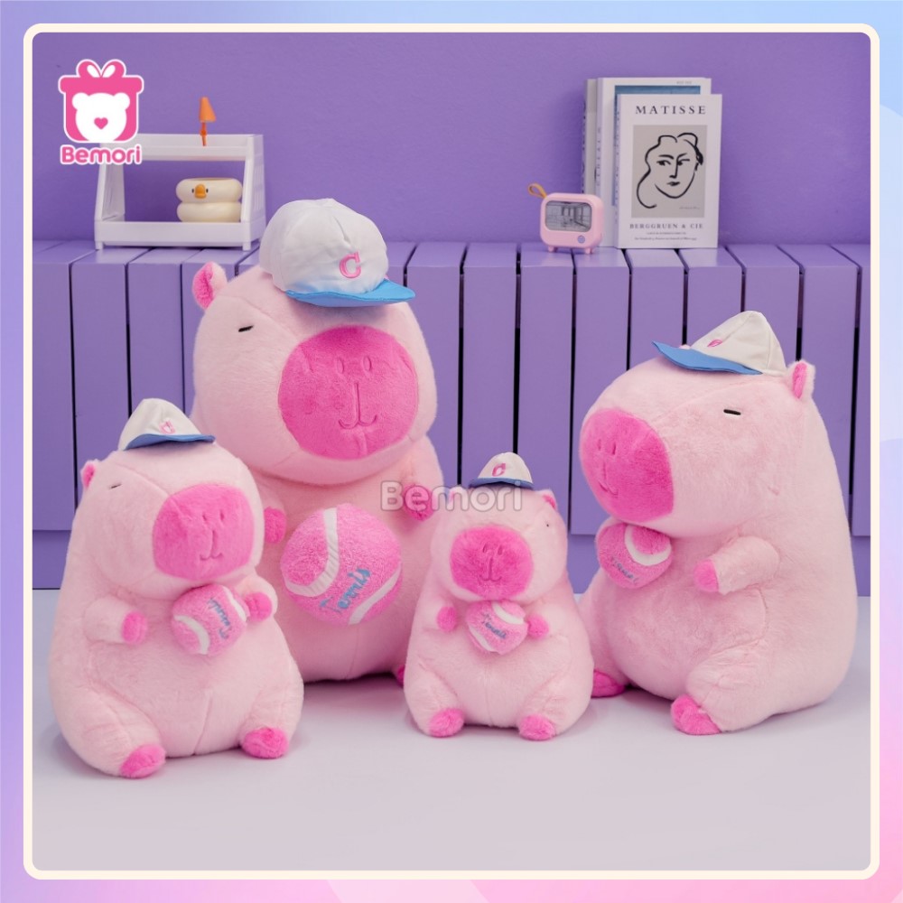 Gấu Bông Capybara Hồng Rút Bóng
