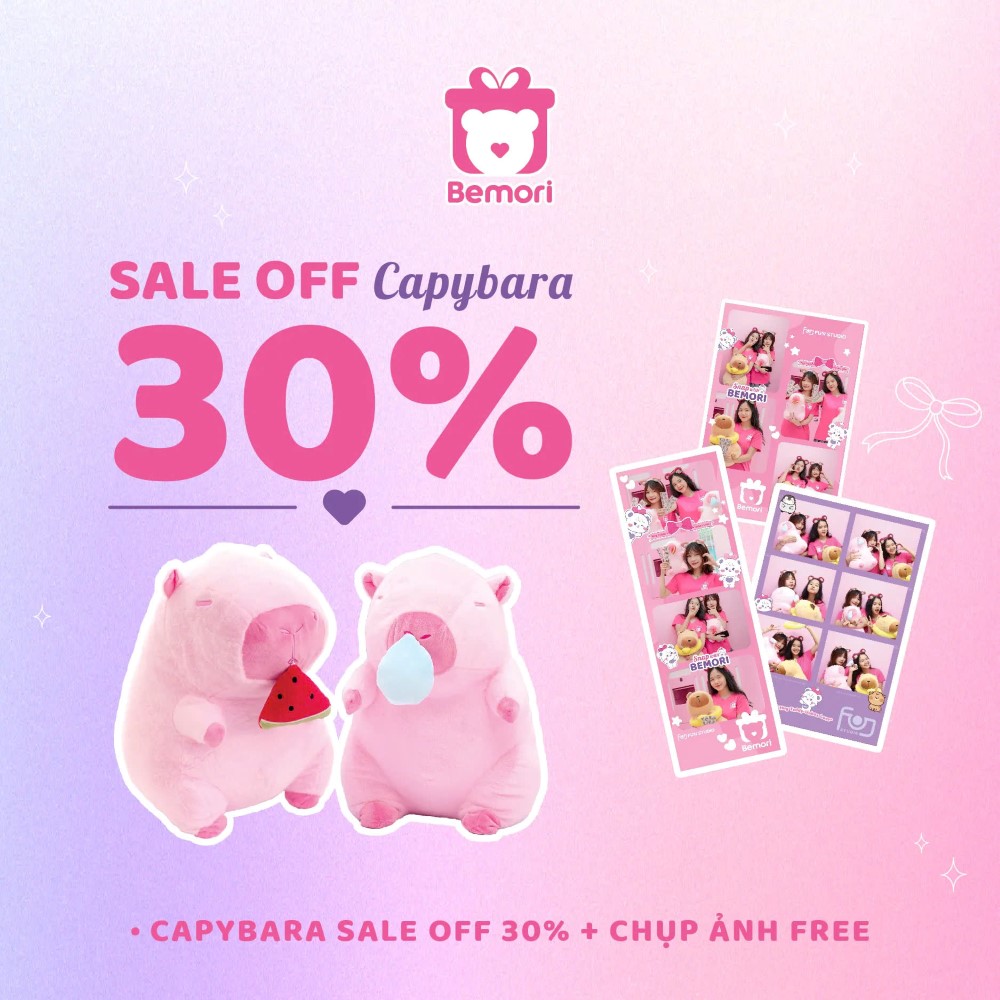 Khuyến Mại 30% Cho Những Mẫu Capybara Đặc Biệt