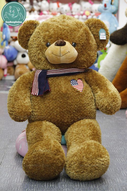 Teddy tim cờ mỹ