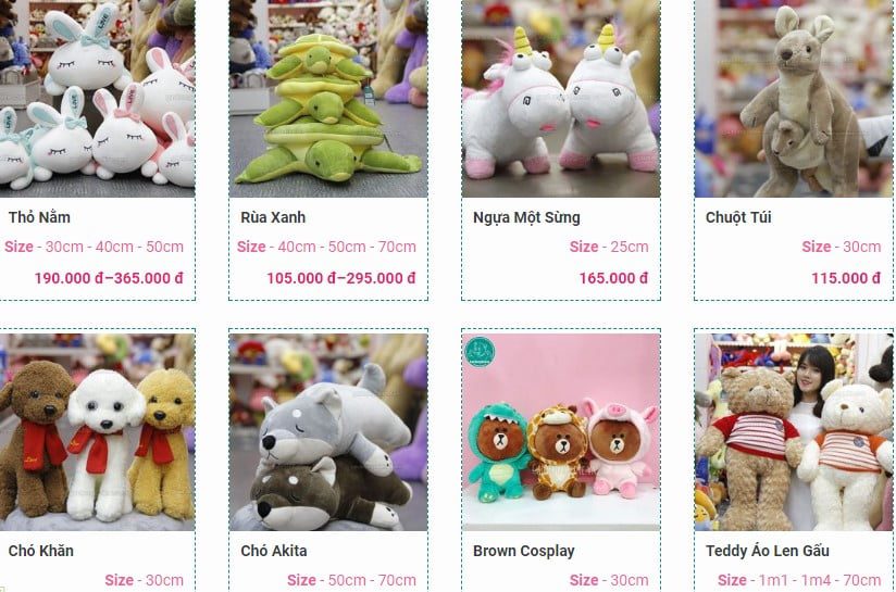 Những mẫu gấu bông giá rẻ dưới 200 000 đồng