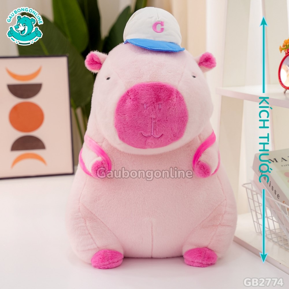 Cách đo kích thước của Capybara Hồng Đội Mũ Đeo Túi