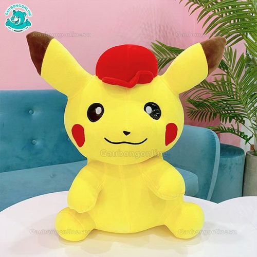 Pikachu Bông Đội Mũ