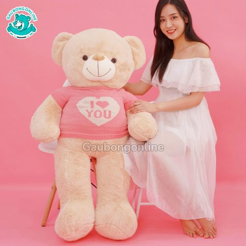 Gấu Bông Teddy Lông Trơn Áo Love