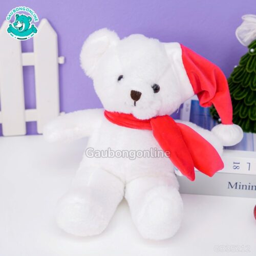 Gấu Bông Teddy Lông Trơn Quàng Khăn