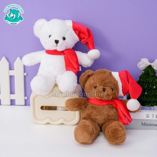 Gấu Bông Teddy Lông Trơn Quàng Khăn