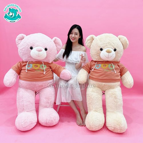 Gấu Bông Teddy Áo Nỉ 3 Tim