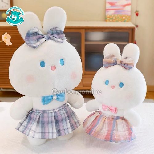 Thỏ Bông Đứng Váy Caro