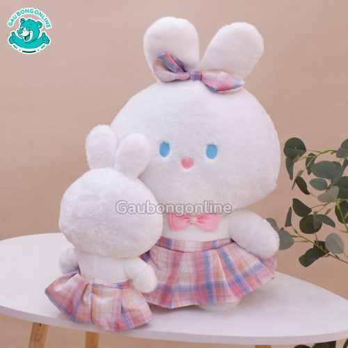 Thỏ Bông Đứng Váy Caro