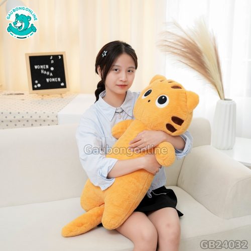 Gối Ôm Mèo Bông Mắt Tròn 