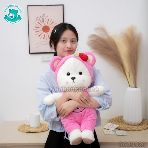 Gấu Bông Lena Mặc Yếm Mặt Gấu