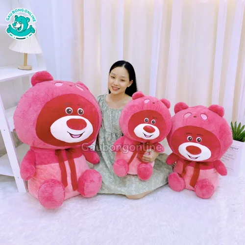 Gấu Bông Lotso Đỏ Mũ Nơ