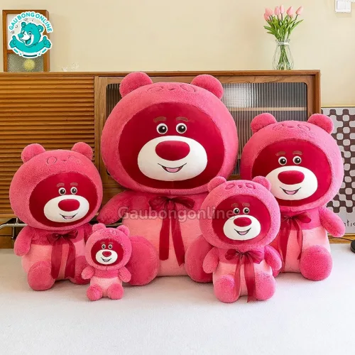 Gấu Bông Lotso Đỏ Mũ Nơ