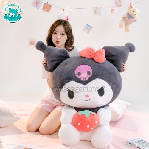 Gấu Bông Kuromi Ôm Dâu