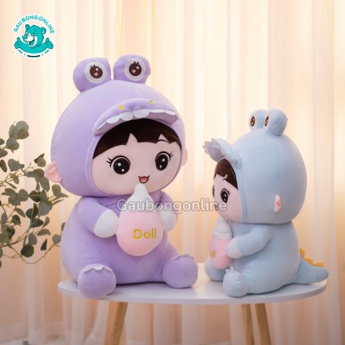 Em Bé Ôm Bình Sữa Doll Bông