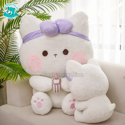 Mèo Bông Áo Kẻ Ôm Kem