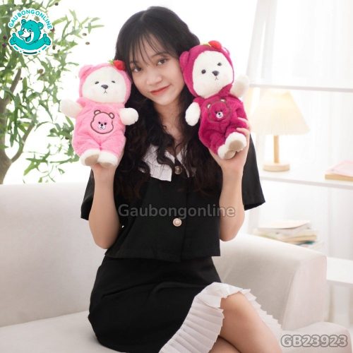 Gấu Bông Lena Mặc Yếm Mặt Gấu