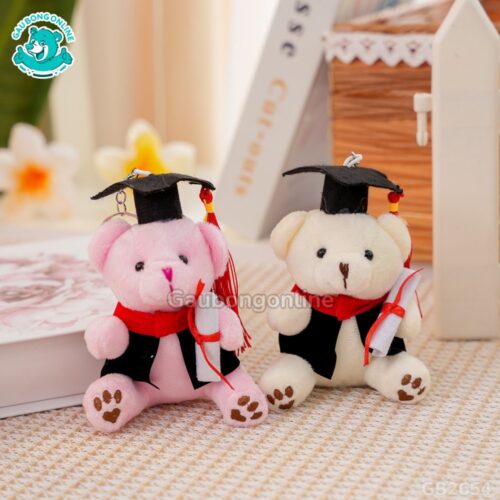 Móc Khóa Gấu Cử Nhân hai màu cực xinh