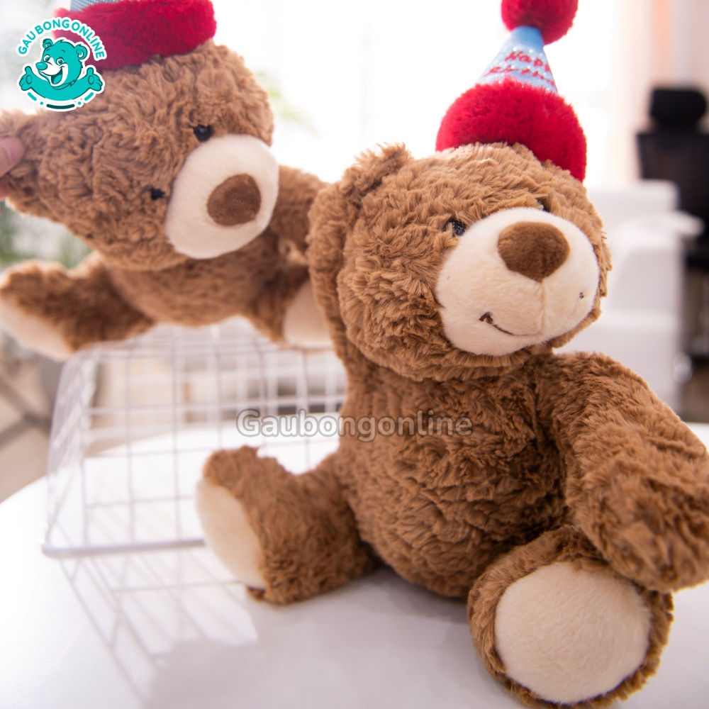 Gấu Bông Teddy Đội Mũ Sinh Nhật