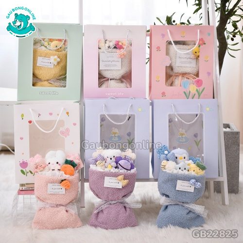 Bó Hoa Gấu Bông Vải