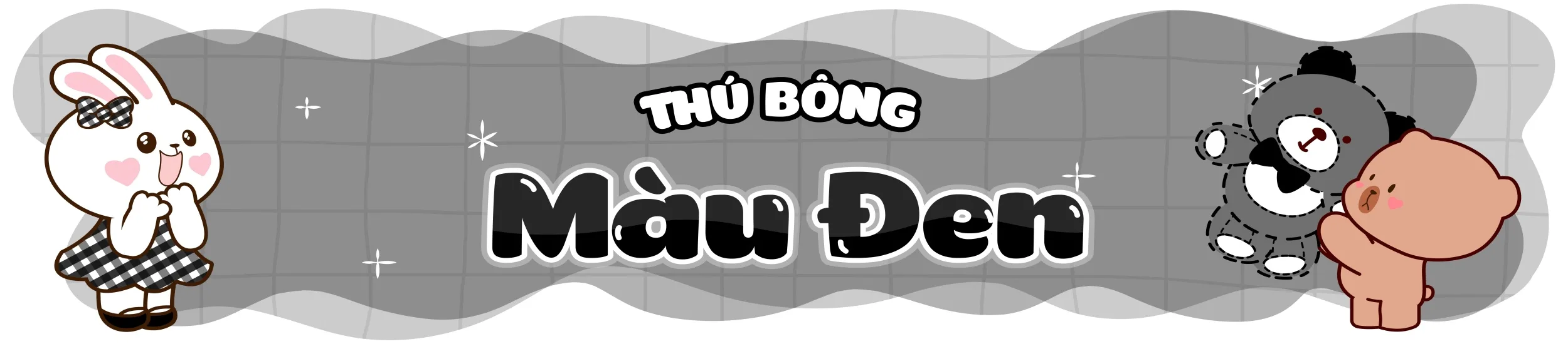 Bộ sưu tập gấu bông màu đen