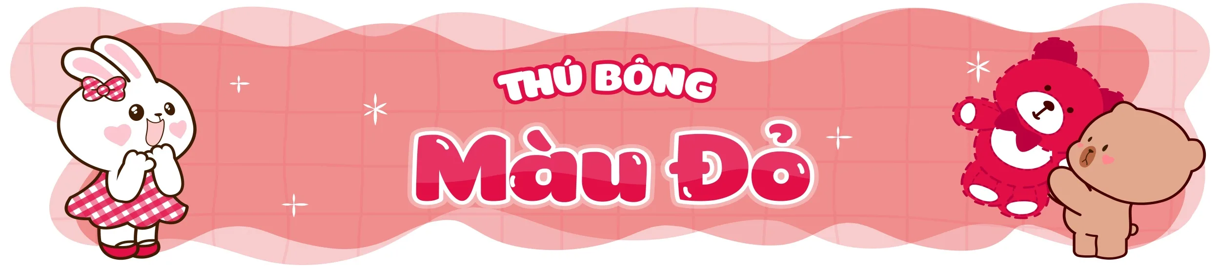 Bộ sưu tập gấu bông màu đỏ