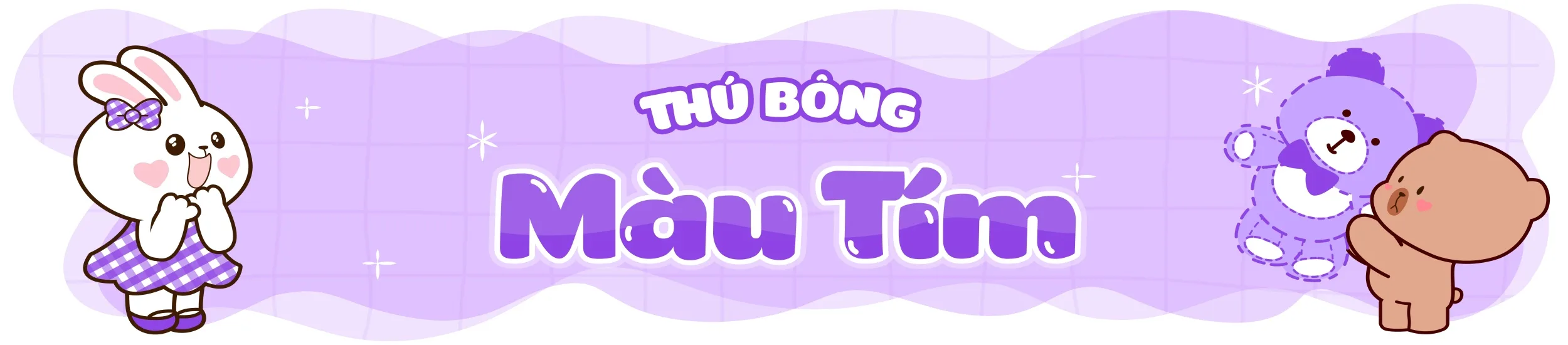 Bộ sưu tập gấu bông màu tím