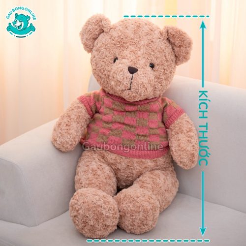 Teddy Lông Xoắn Áo Len Caro