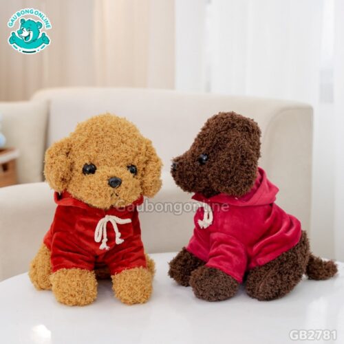Chó Xù Mặc Áo Nỉ Nơ nhồi bông êm ái