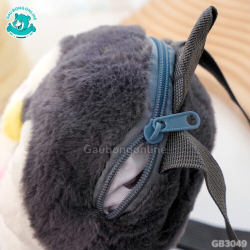 Balo Gấu Bông Cánh Cụt Ôm Cá
