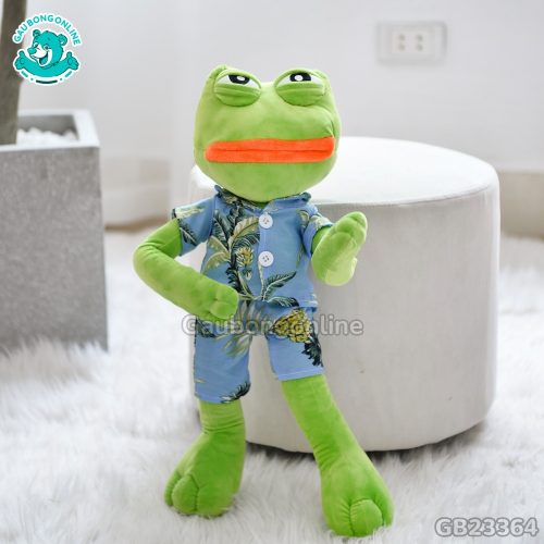 Gấu Bông Ếch Xanh Pepe Áo Hawaii 