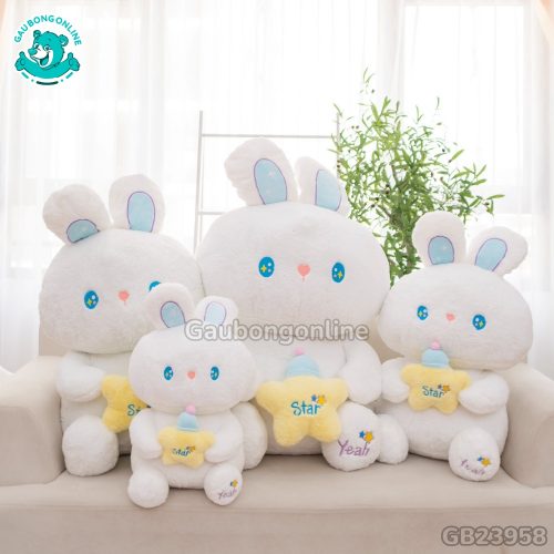 Thỏ Bông Trắng Ôm Sao