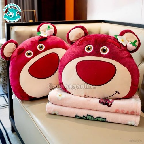 Gối Chăn Mặt Gấu Lotso