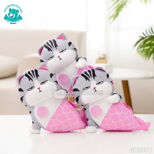 Mèo Hoàng Thượng Đuôi Cá Ưỡn Ẹo siêu cute làm đồ trang trí bàn làm việc siêu xinh
