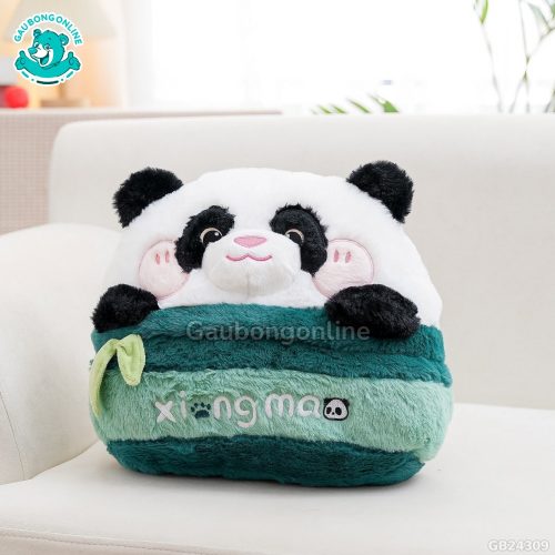 Gối Chăn Gấu Trúc Má Hồng
