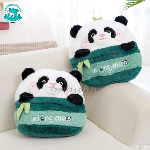 Gối Chăn Gấu Trúc Má Hồng