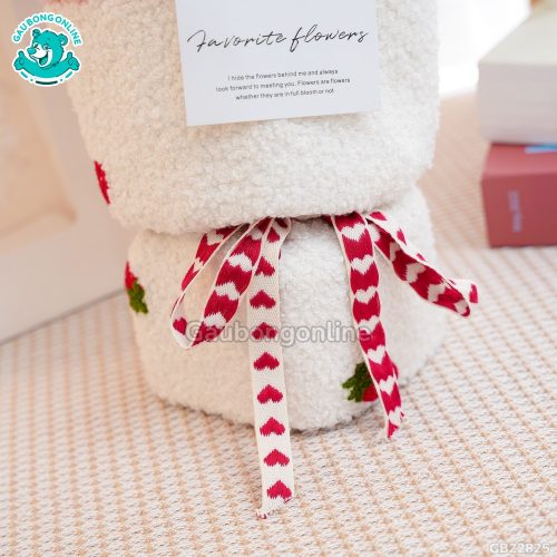 Set Bó Hoa Vải - Lotso Dây Nơ Tim