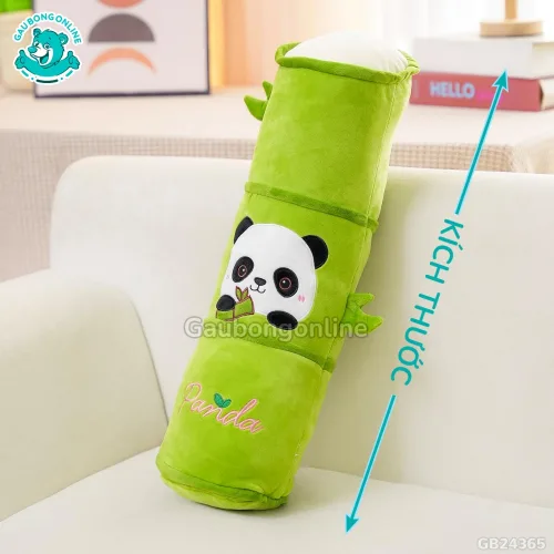 Gối Ôm Ống Tre Hình Panda