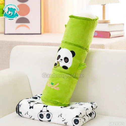 Gối Ôm Ống Tre Hình Panda