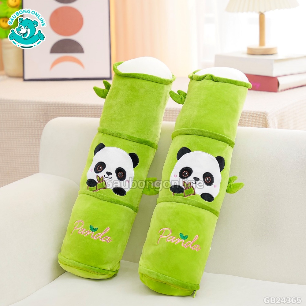 Gối Ôm Ống Tre Hình Panda