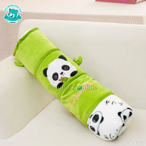 Gối Ôm Ống Tre Hình Panda