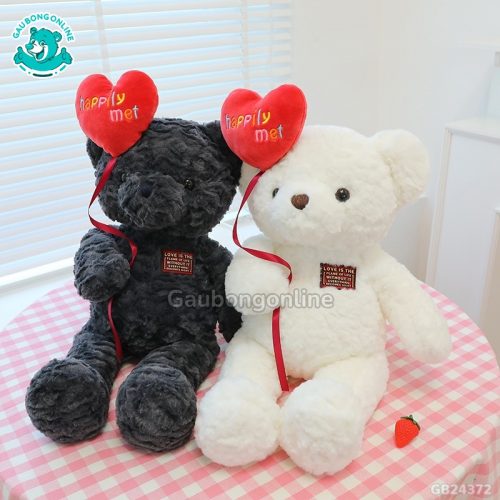 Teddy Cầm Bóng Tim