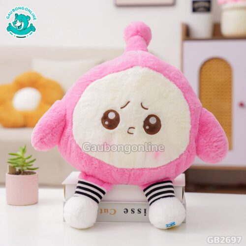 Gối Chăn Mền Bộ 3 Hoạt Hình Eggy – Trứng Hồng