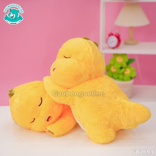 Gối Chăn Mền Khủng Long Vàng màu sắc tươi tắn