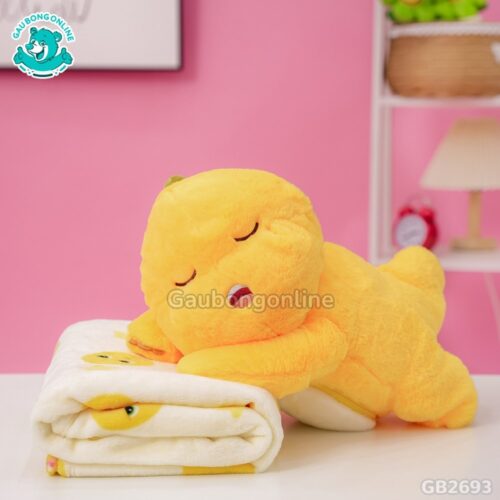 Gối Chăn Mền Khủng Long Vàng tiện lợi cho dân văn phòng