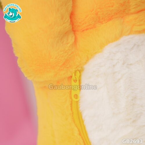 Gối Chăn Mền Khủng Long Vàng khóa kéo chắc chắn