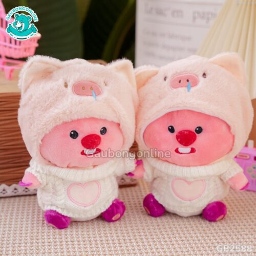 Loopy Cosplay Heo Hồng Áo Tim sắc hồng tươi tắn