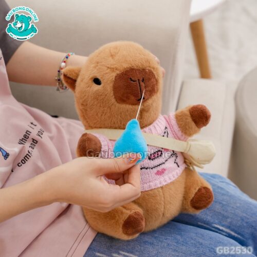 Chuột Capybara Áo Len Đeo Túi – Nước Mũi Rút
